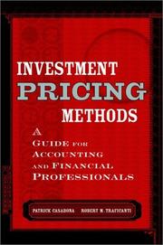 Cover of Investment pricing methods by Patrick Casabona