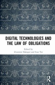 Front cover of Digital Technologies and the Law of Obligations by Zvonimir Slakoper