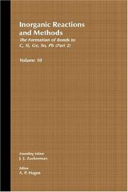 Front cover of The Formation of Bonds to C,Si, Ge,Sn,Pb (Part 2), Volume 10, Inorganic Reactions and Methods by Jerold J. Zuckerman
