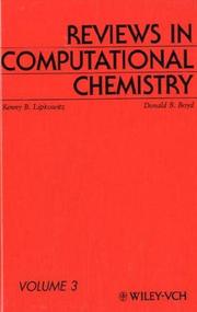 Cover of Reviews in computational chemistry III by Kenny B. Lipkowitz