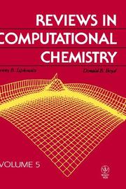 Cover of Reviews in computational chemistry by Kenny B. Lipkowitz