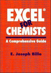 Cover of Excel for chemists by E. Joseph Billo