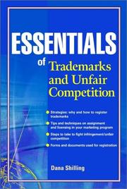 Cover of Essentials of Trademarks and Unfair Competition by Dana Shilling