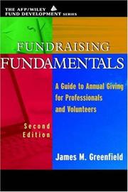 Cover of Fund-raising fundamentals by James M. Greenfield