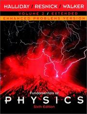 Front cover of Fundamentals of Physics Vol. 2 by David Halliday