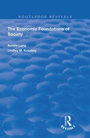 Front cover of Economic Foundations of Society by Achille Loria