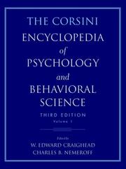Front cover of The Corsini encyclopedia of psychology and behavioral science by W. Edward Craighead