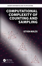 Cover of Computational Complexity of Counting and Sampling by Istvan Miklos