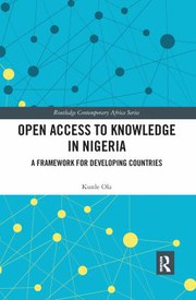 Front cover of Open Access to Knowledge in Nigeria by Kunle Ola