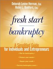 Front cover of Fresh start bankruptcy by Deborah Herman