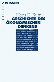 Cover of Geschichte des ökonomischen Denkens by Heinz-Dieter Kurz
