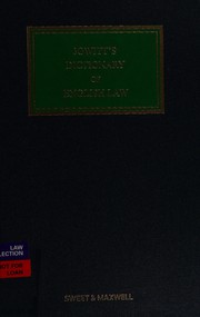 Front cover of Jowitt's dictionary of English law by Daniel Greenberg