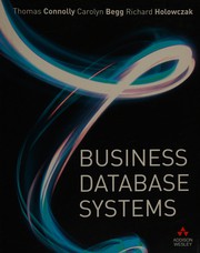 Cover of Business database systems by Thomas Connolly