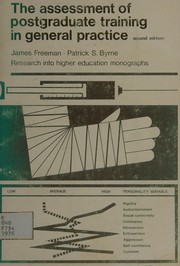 Front cover of The assessment of postgraduate training in general practice by Freeman, James Ph. D.