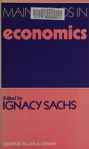 Front cover of Main trends in economics by Ignacy Sachs