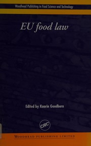 Front cover of EU food law by Kaarin Goodburn