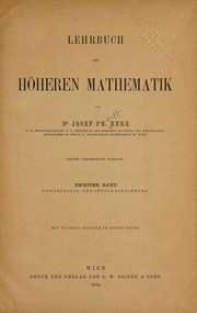 Front cover of Lehrbuch der höheren Mathematik by Joseph Philipps Herr