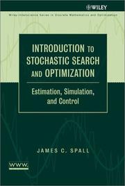 Cover of Introduction to Stochastic Search and Optimization by James C. Spall