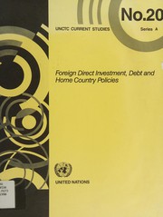 Front cover of Foreign Direct Investment Debt (Unctc Advisory Studies) by Centre On Transnational Corporations
