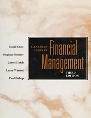 Front cover of Canadian Cases in Financial Management by David; Hatch, James; Humphrey, John; Wynant, Larry Shaw