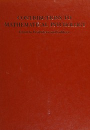 Cover of Contributions to mathematical psychology by Norman Frederiksen