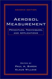 Cover of Aerosol measurement by Paul A. Baron