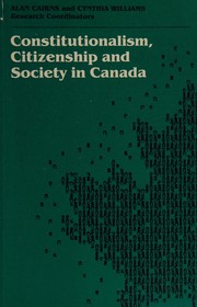 Front cover of Consititutionalism, Citizenship and Society in Canada by Alan Cairns