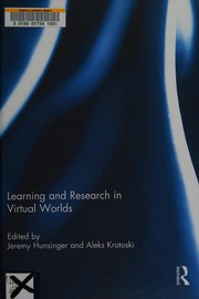 Front cover of Learning and Research in Virtual Worlds by Jeremy Hunsinger
