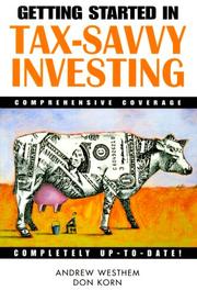 Front cover of Getting started in tax-smart investing by Andrew D. Westhem