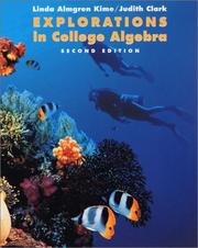 Cover of Explorations in college algebra by Linda Almgren Kime