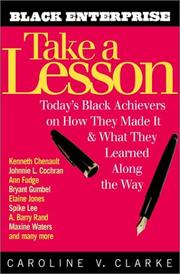 Cover of Take a lesson by Caroline V. Clarke