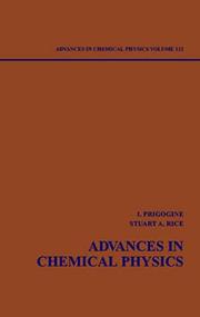 Cover of Advances in chemical physics by I. Prigogine