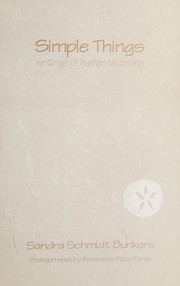 Cover of Simple things by Sandra Schmidt Bunkers