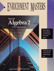 Cover of Practice Masters (Merrill Algebra 2 With Trigonometry Applications and Connections) by GLENCOE