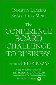 Front cover of The Conference Board challenge to business by Peter Krass