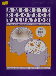 Cover of Amenity resource valuation by George L. Peterson