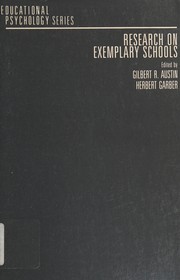 Front cover of Research on exemplary schools by Gilbert R. Austin