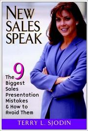 Cover of New sales speak by Terri L. Sjodin