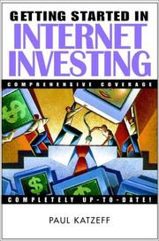 Cover of Getting Started in Internet Investing (Getting Started in) by Paul Katzeff