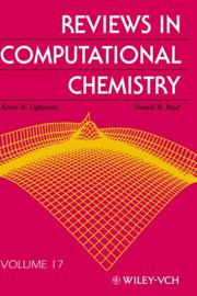 Cover of Reviews in computational chemistry by Kenny B. Lipkowitz