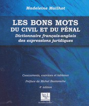 Front cover of Les bons mots du civil et du pénal by Madeleine Mailhot