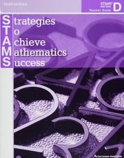 Front cover of Strategies to achieve mathematics success by Inc Curriculum Associates