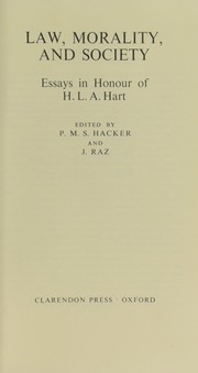 Cover of Law, morality, and society by H. L. A. Hart
