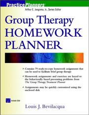 Cover of Group Therapy Homework Planner by Louis J. Bevilacqua