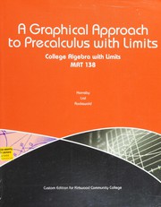 Front cover of A graphical approach to precalculus with limits by E. John Hornsby