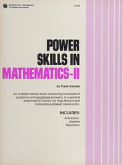 Front cover of Power skills in mathematics--II by Frank Cerreto