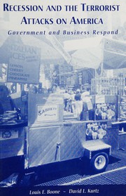 Front cover of Recession and the terrorist attacks on America by Louis E. Boone
