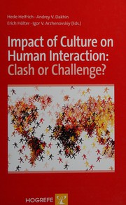 Front cover of Impact of culture on human interaction by Hede Helfrich