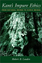 Cover of Kant's Impure Ethics by Robert B. Louden