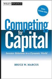 Cover of Competing for capital by Bruce W. Marcus